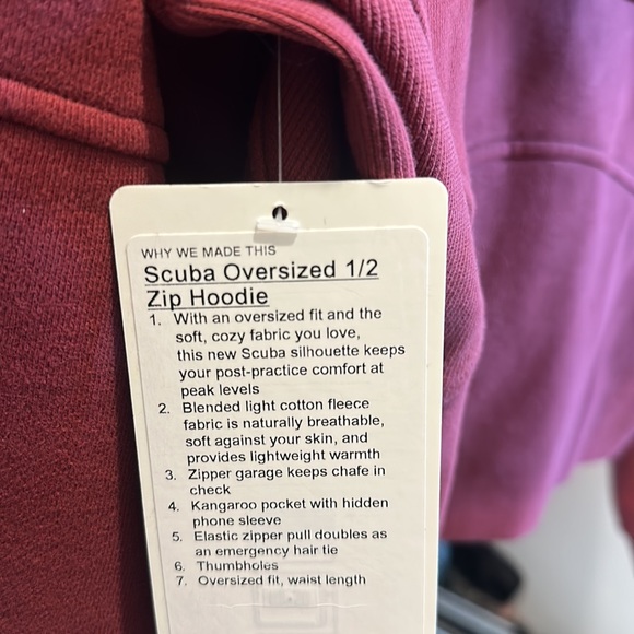 LULULEMON SCUBA NWT | size xs/s - Picture 5 of 5